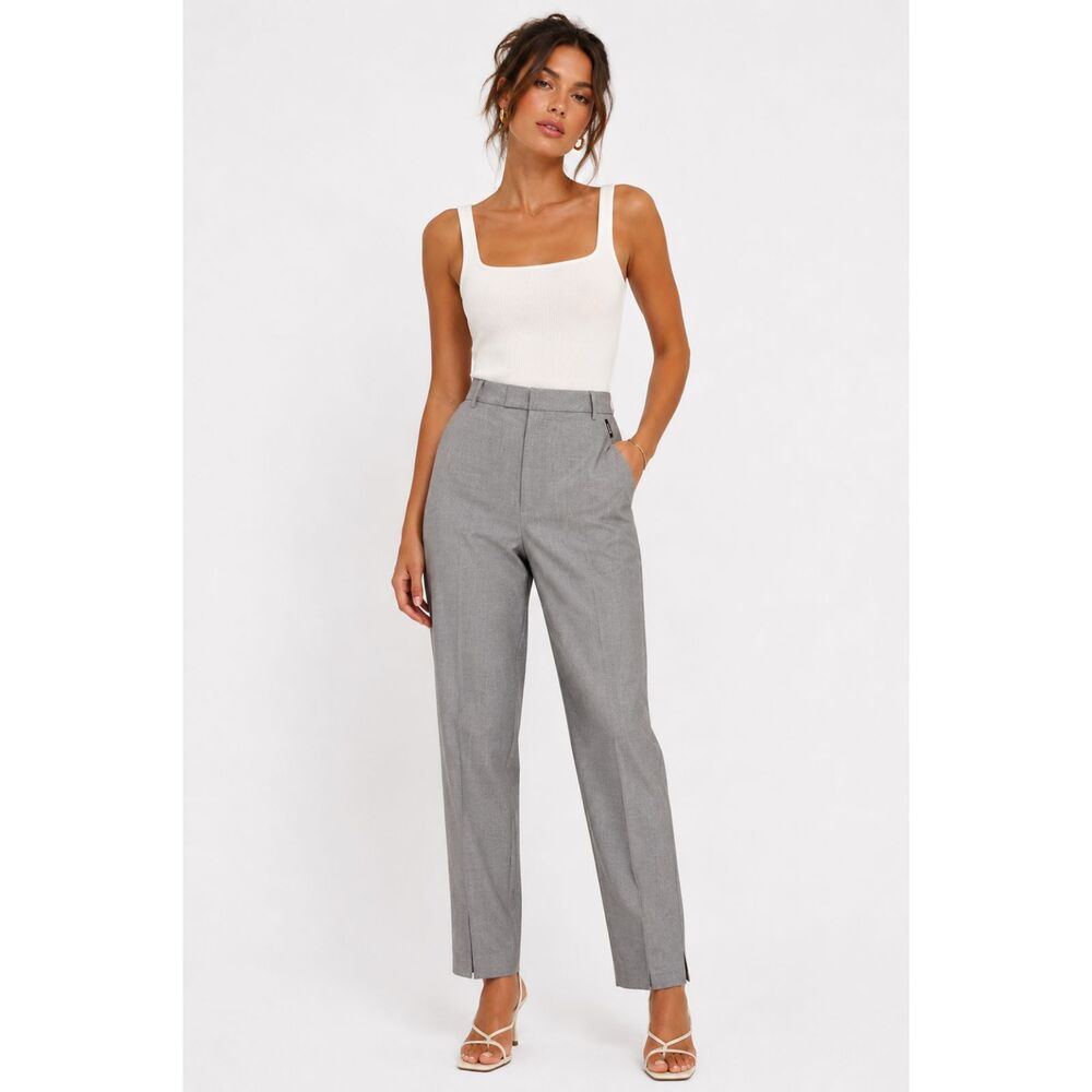 BERSHKA Pleated Dress Pant Gray Sz 12